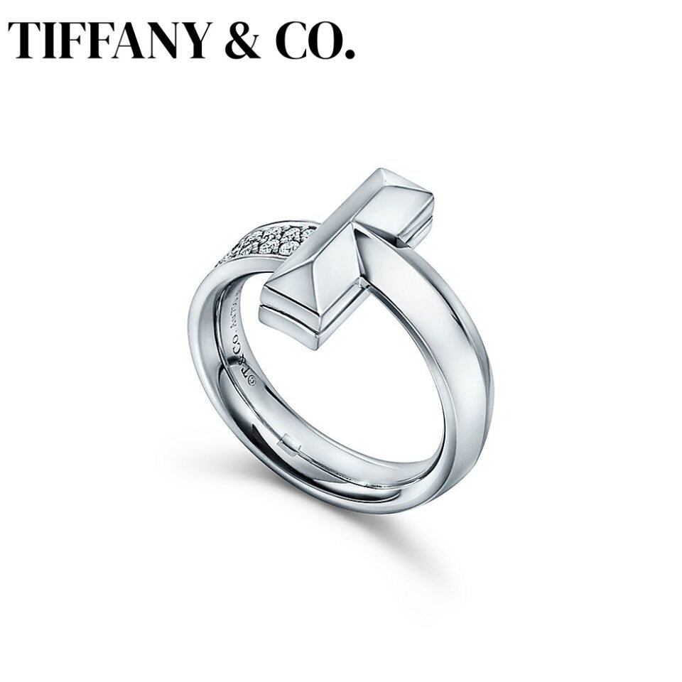 Tiffany T Series T1 Diamond Set Ring S925 sterling silver