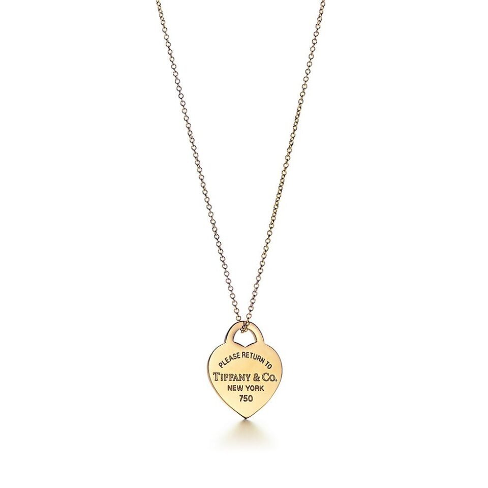 Return to Tiffany ™  Series Heart Tag Necklace Gold