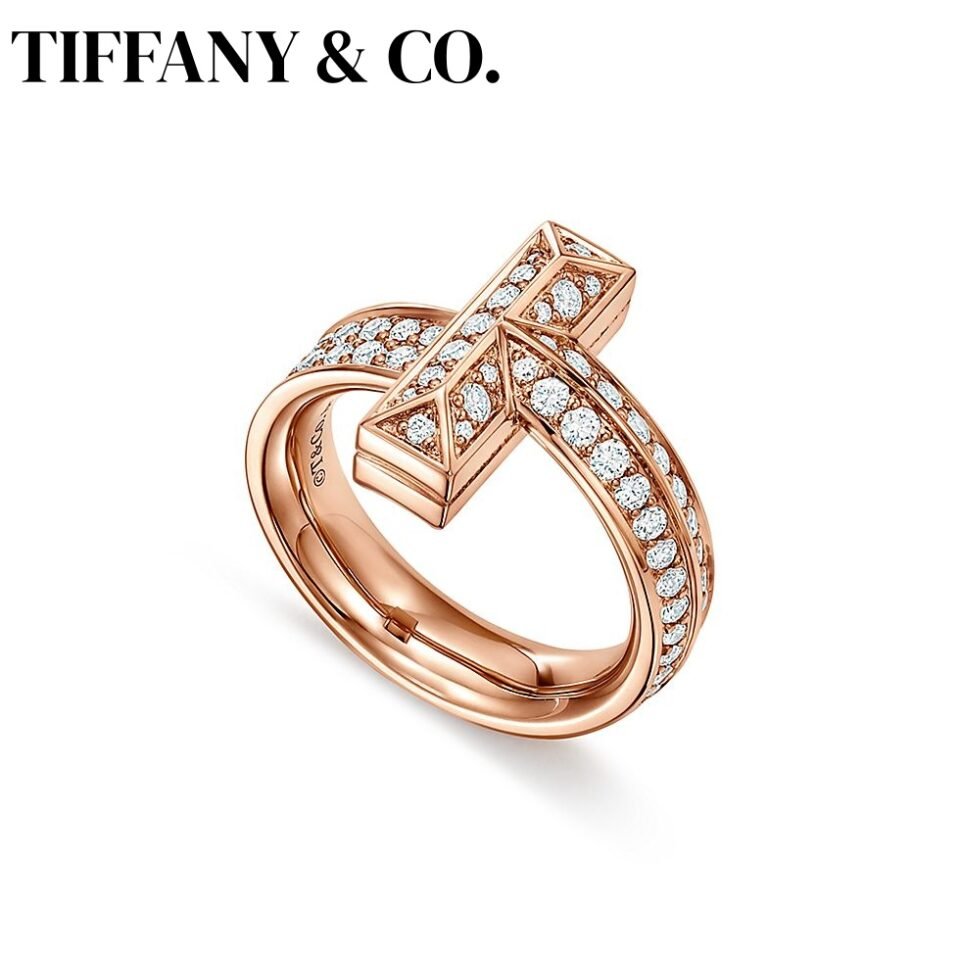 Tiffany T Series T1 Diamond Set Ring Rose Gold