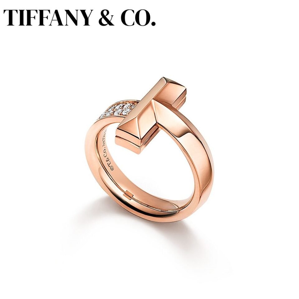 Tiffany T Series T1 Diamond Set Ring Rose Gold