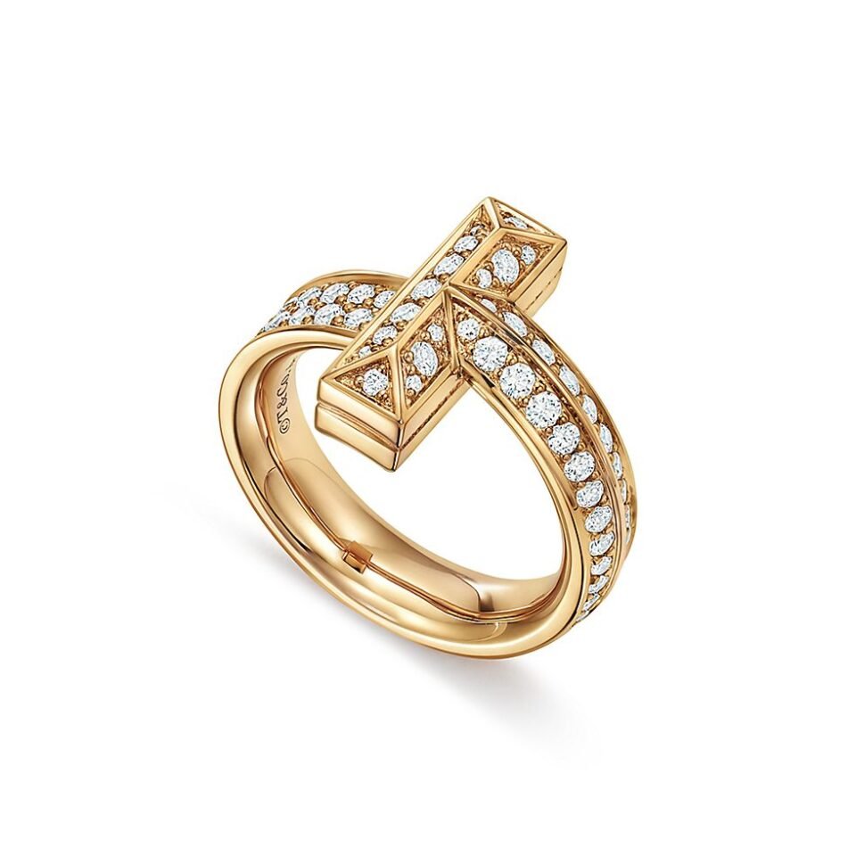 Tiffany T Series T1 Diamond Set Ring Gold