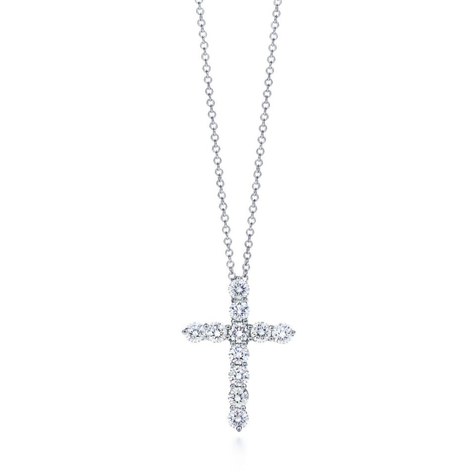 Tiffany Cross Necklace with Diamond