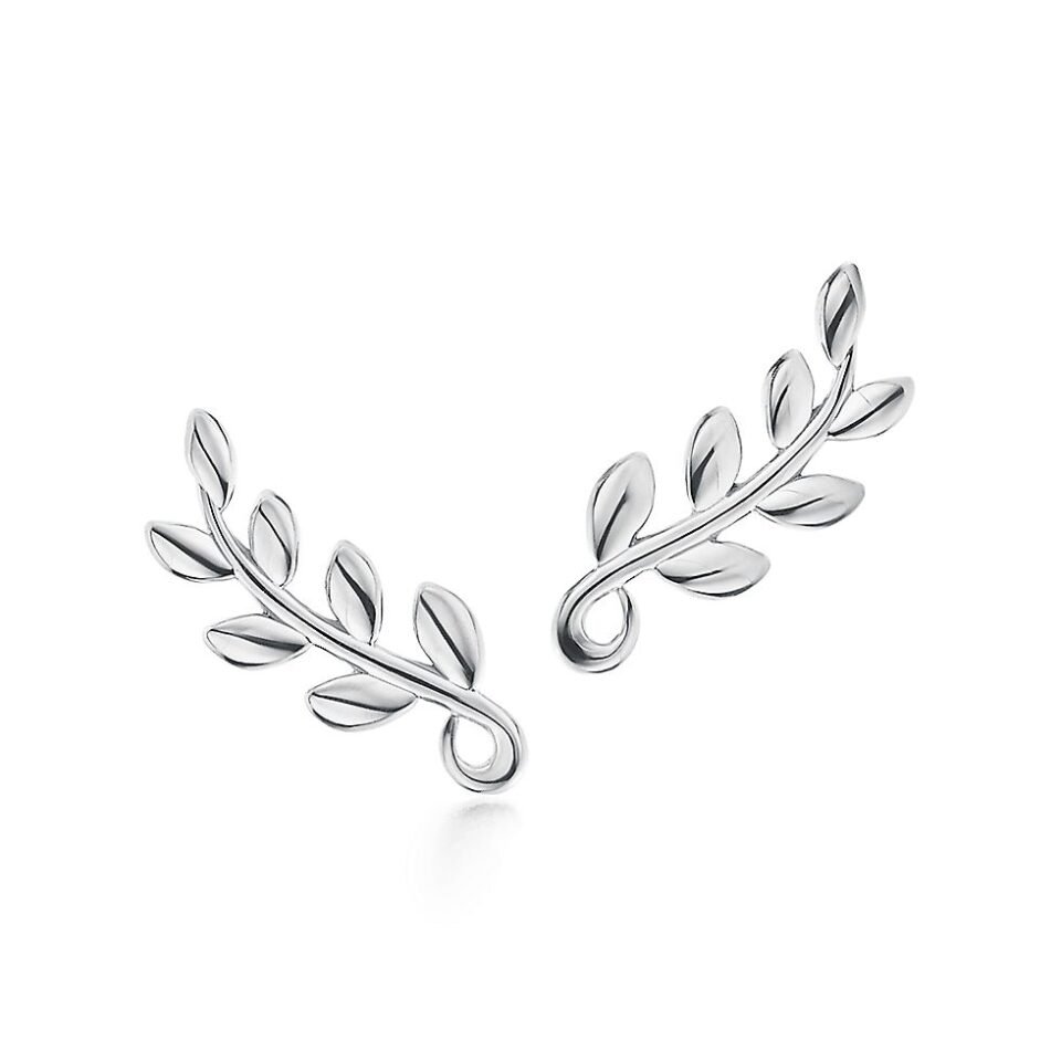 Tiffany Paloma Picasso ®  Olive Leaf Fujiman Earrings in Pure Silver S925 Series