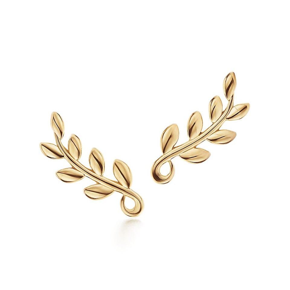 Tiffany Paloma Picasso ®  Olive Leaf Tengman Earrings in Gold Series