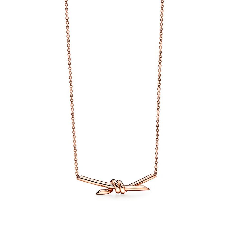 Tiffany Knot necklace in rose gold