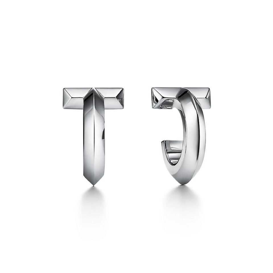 Tiffany T Series T1 Ring Earrings Solid Silver S925