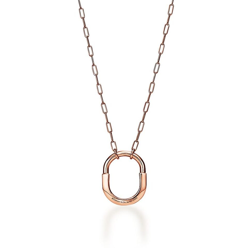 Tiffany Lock Series Necklace Rose Gold