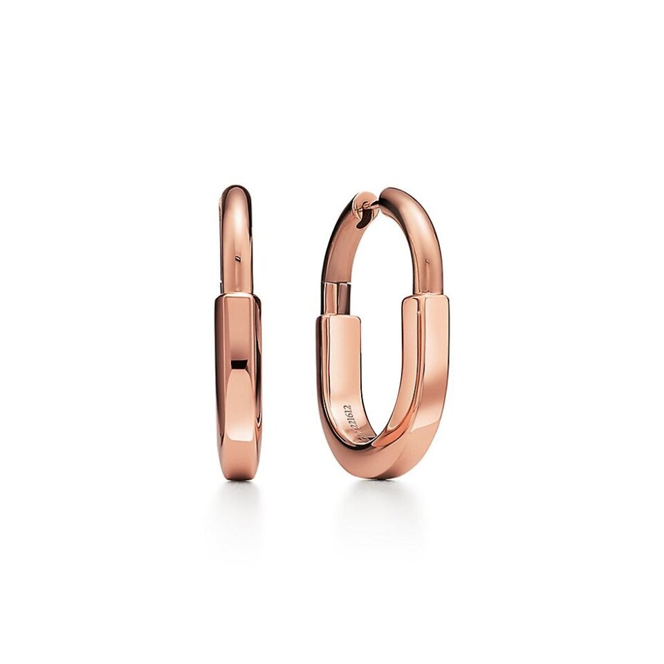 Tiffany Lock series earrings in rose gold