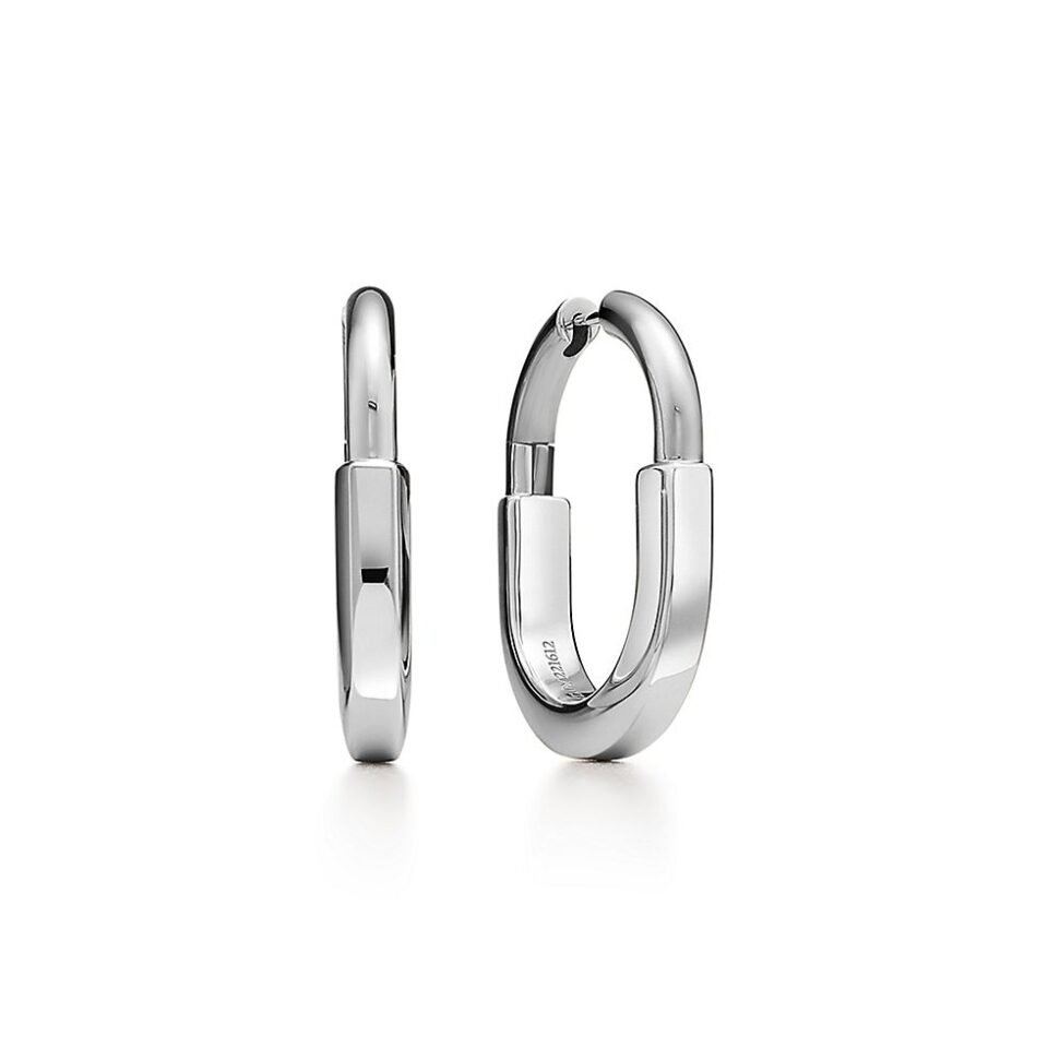 Tiffany Lock series earrings in pure silver S925