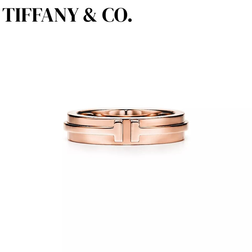 Tiffany T series narrow rings Rose gold