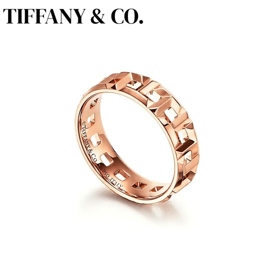 Tiffany T Series True Wide Rings Rose Gold