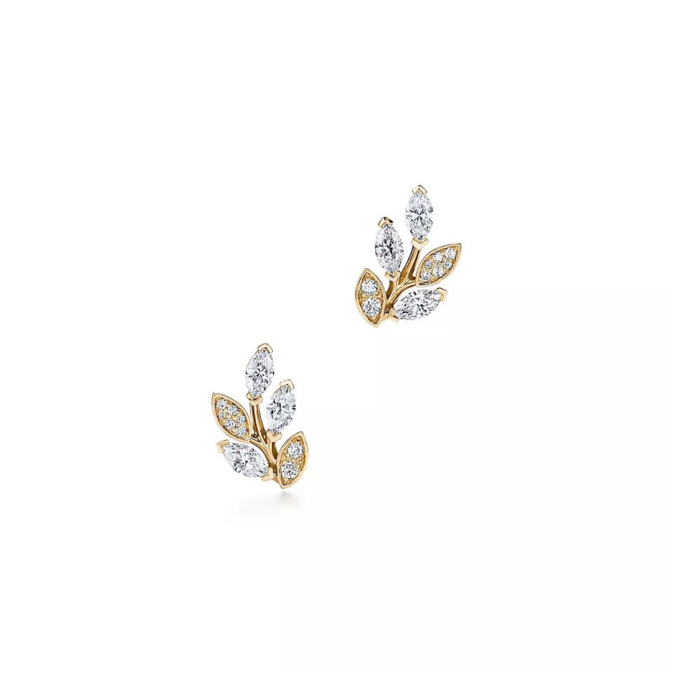 Tiffany Gold Flower Earrings