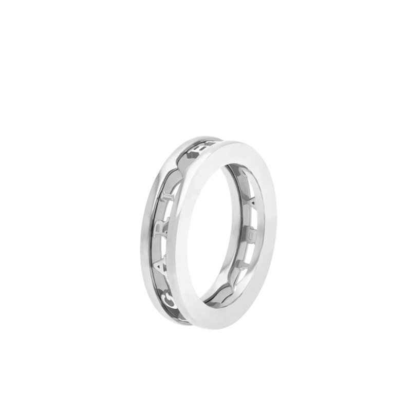 BVLGARI B. Zero1 Series Rings S925 Sterling Silver Hollow Rings