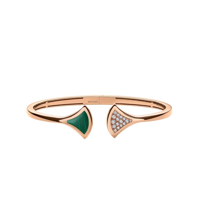 BVLGARI Divas' Dream Series Fan shaped Bangle Green