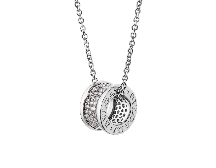 BVLGARI B. Zero1 Series Necklaces 925 Sterling Silver With Diamond
