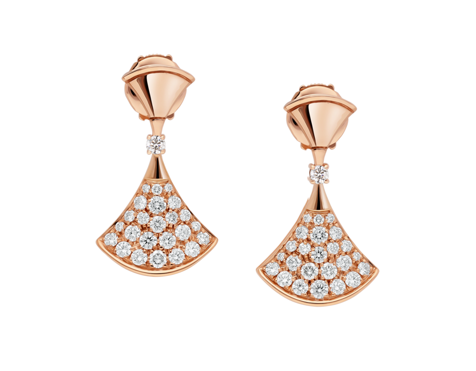 Bvlgari Divas' Dream series earrings Rose Gold With Diamond