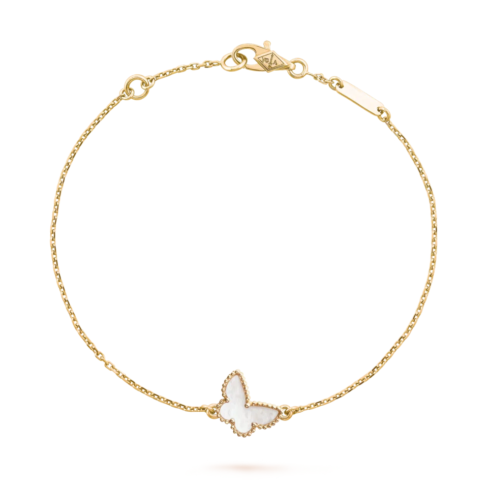 Van Cleef & Arpels Sweet Butterflies Bracelet Gold Mother of Pearl