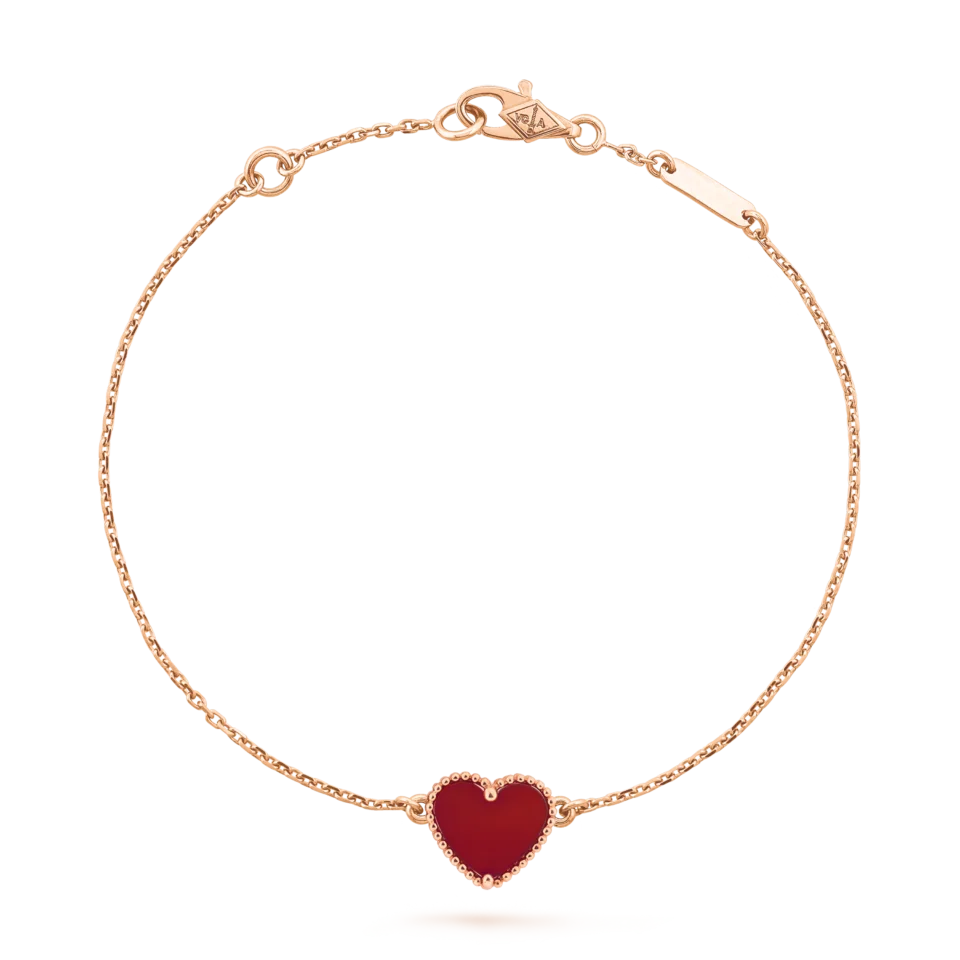 Van Cleef & Arpels Sweet Hearts Bracelet Rose Gold, Ruby