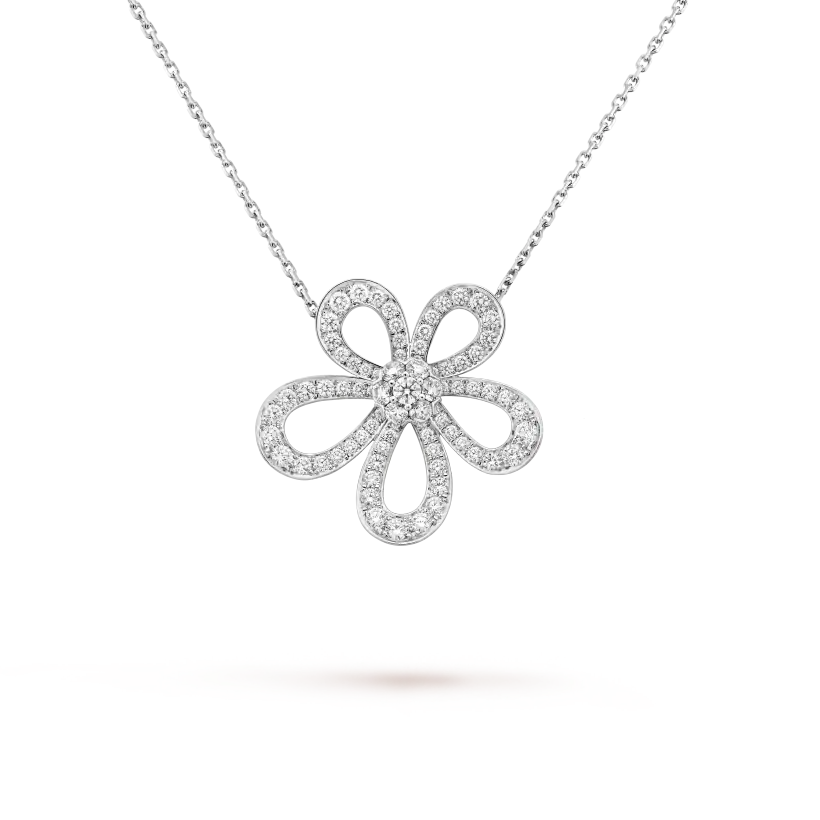 Van Cleef & Arpels Flowerlace pendant necklace Pure silver S925
