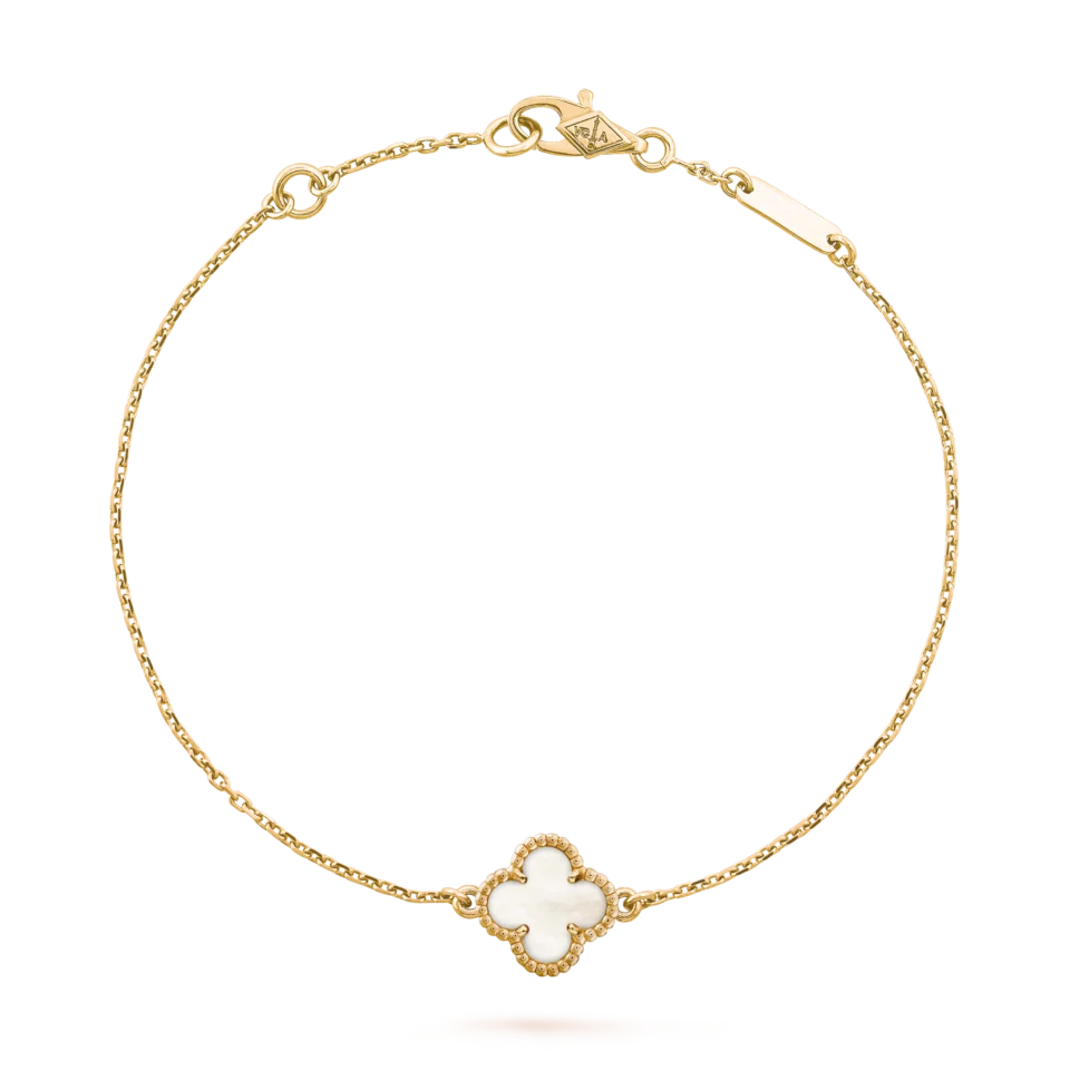 Van Cleef & Arpels Sweet Alhambra Bracelet Gold Mother of Pearl