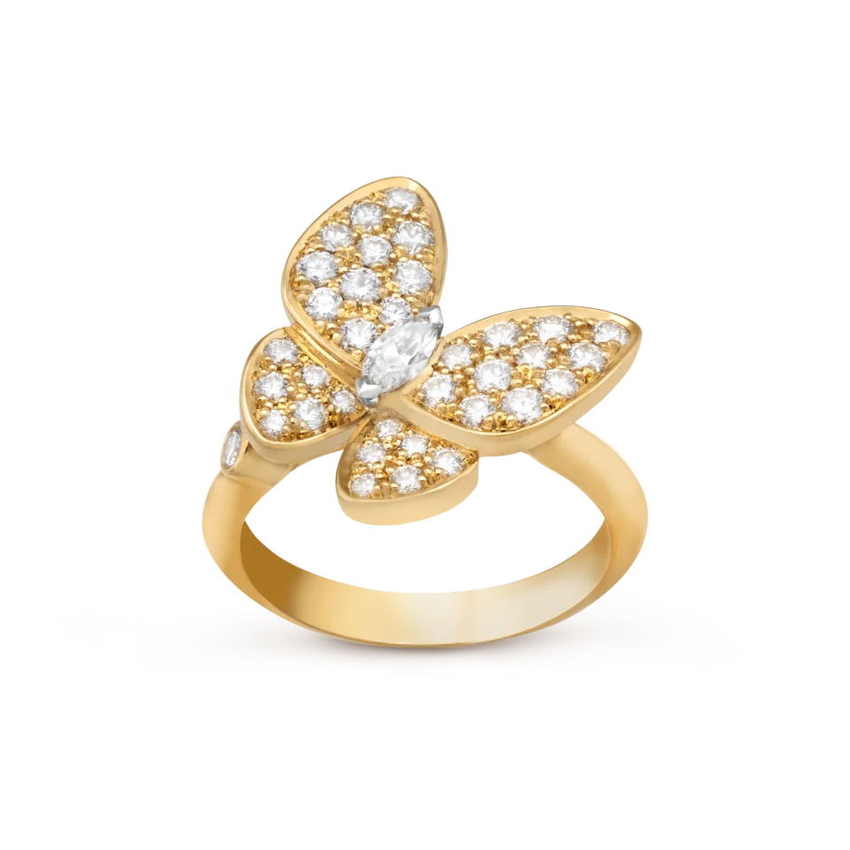 Van Cleef&Arpels Two Butterfly Ring Gold