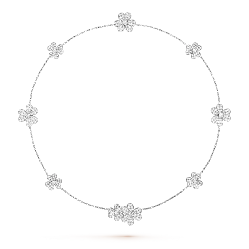 Van Cleef & Arpels Frivole necklace, 9 floral sterling silver S925