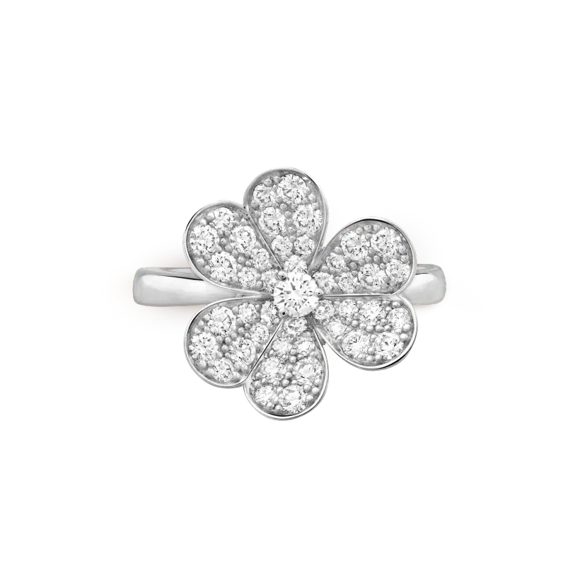 Van Cleef&Arpels Frivole ring, a pure silver S925 floral themed pattern