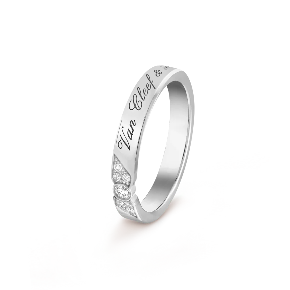 Van Cleef&Arpels Toujours Signature Etoiles Wedding Ring Pure Silver S925