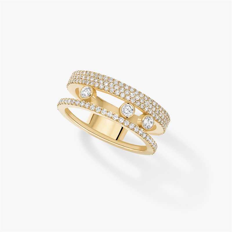 MESSIKA Move Romane Full Diamond Rings With Gold