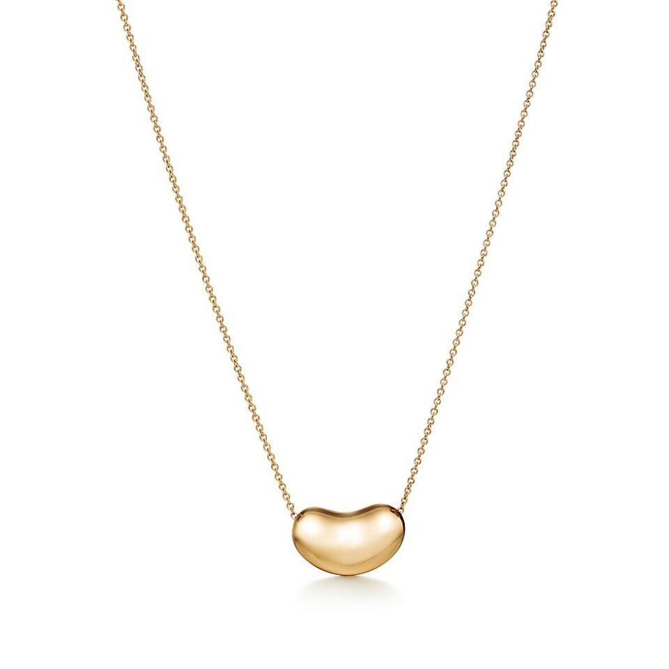 Tiffany Elsa Peretti ® Series Bean Design Necklace Gold