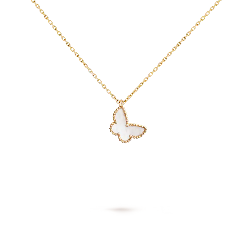Van Cleef&Arpels Sweet Butterflies Pendant in Gold, Mother of Pearl