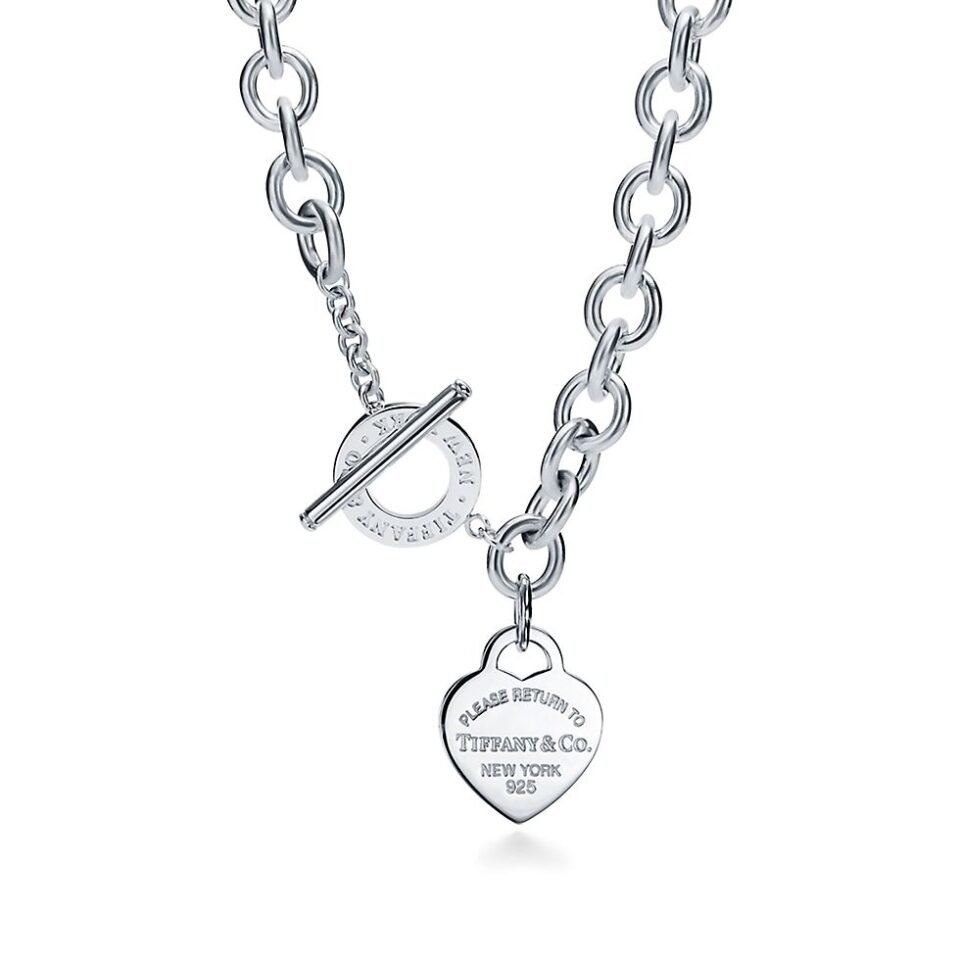 Return to Tiffany ™  Heart Tag series buckle necklace made of pure silver