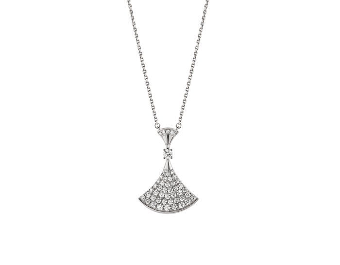 BVLGARI Divas’ Dream Series Necklaces Diamond Skirt Shaped Necklace With 925 Sterling Silver