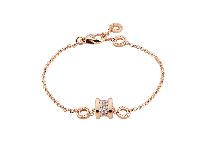 BVLGARI B. Zero1 series spring bracelets rose gold With Diamond