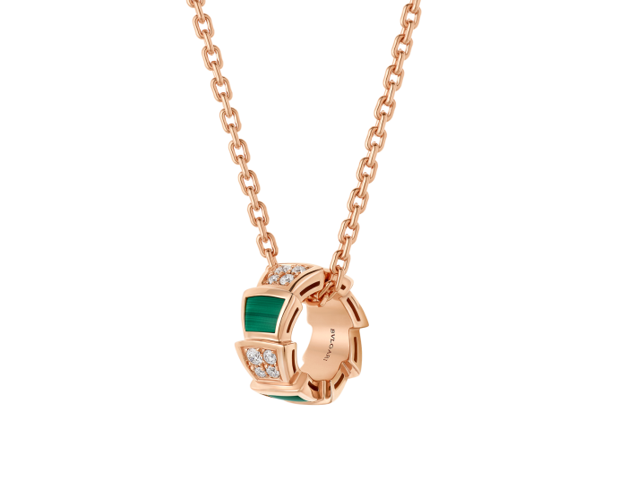 BVLGARI Serpenti Viper Series Necklaces Inlaid with Peacock Stone