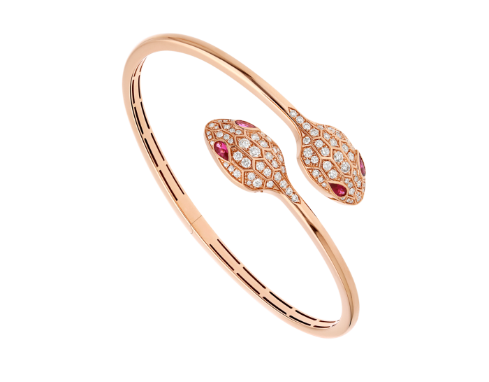 BVLGARI Serpenti Seduttori Bangles Luxury Diamond Rose Gold