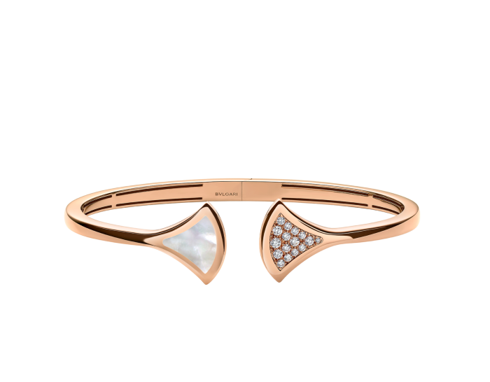 BVLGARI Divas' Dream Series Fan shaped Bangle White