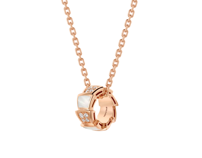 BVLGARI Serpenti Viper Series Necklaces Inlaid with White Shell