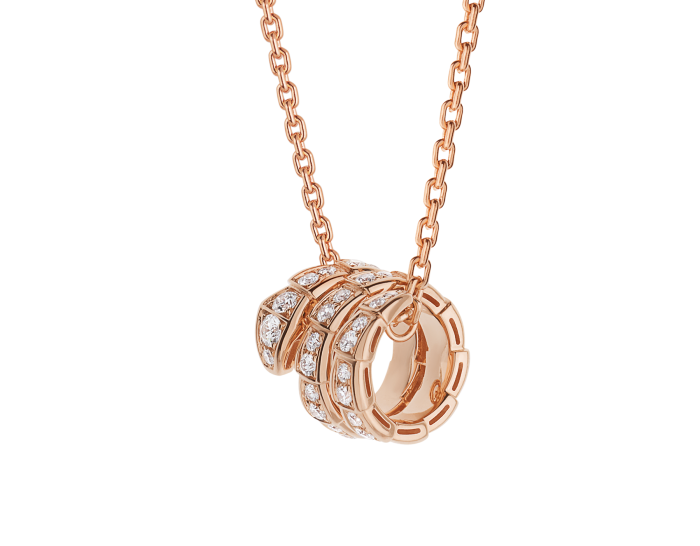 BVLGARI Serpenti Viper series Full Diamond Snake Pendant