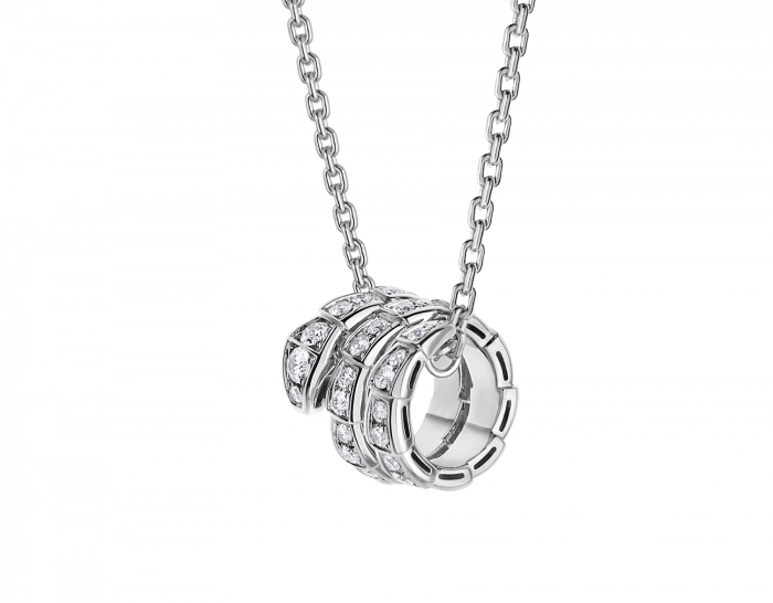 BVLGARI Serpenti Viper series Full Diamond Snake Pendant With 925 Silver