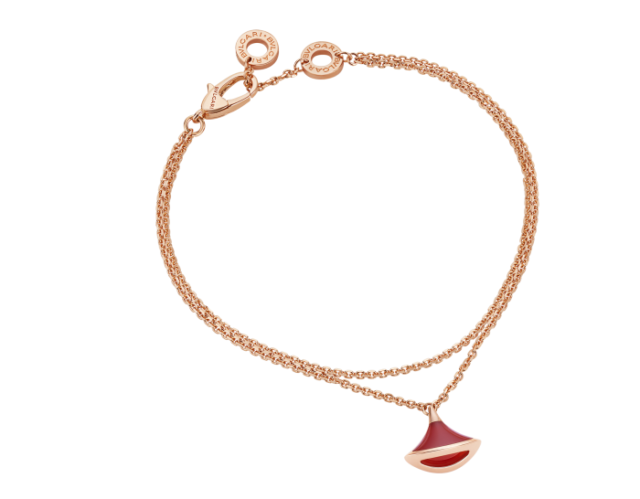 BVLGARI Divas' Dream series bracelets in red skirt shape