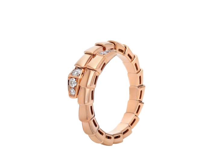BVLGARI Serpenti Viper Series Rings Rose gold