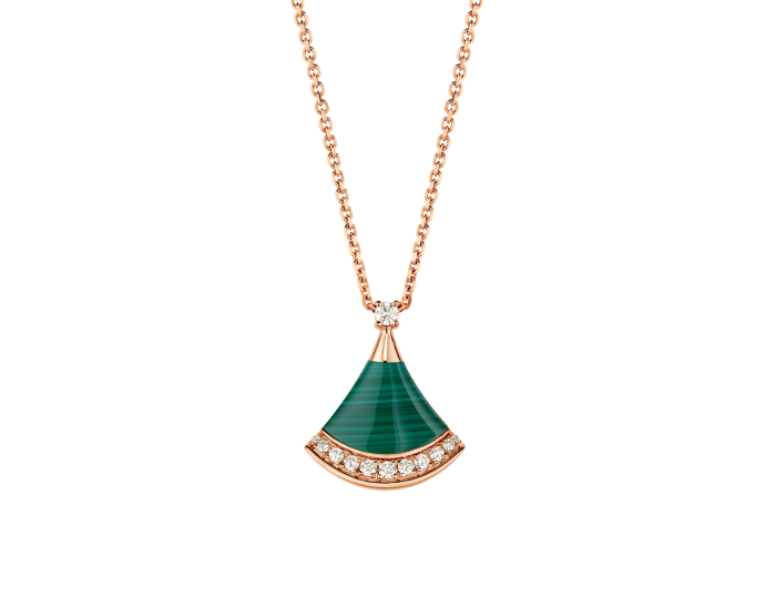 BVLGARI Divas' Dream necklaces in green skirt shape
