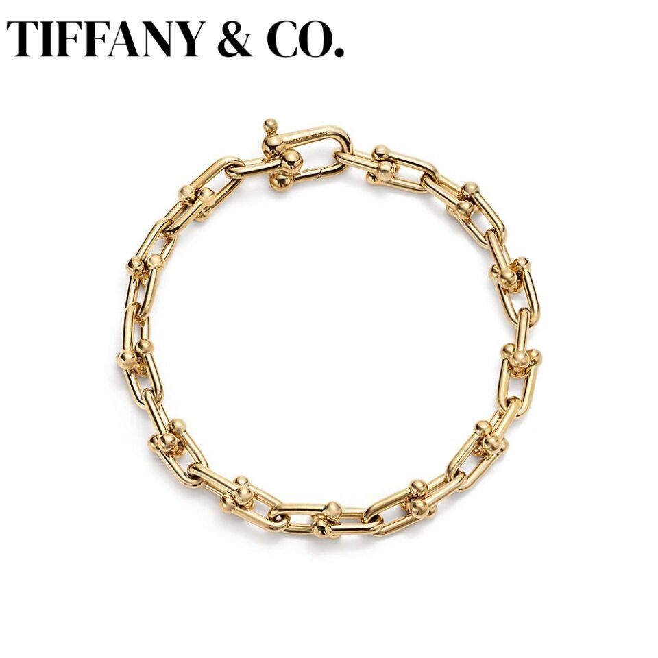 Tiffany HardWear Series Chains Bracelets U-shaped With Gold
