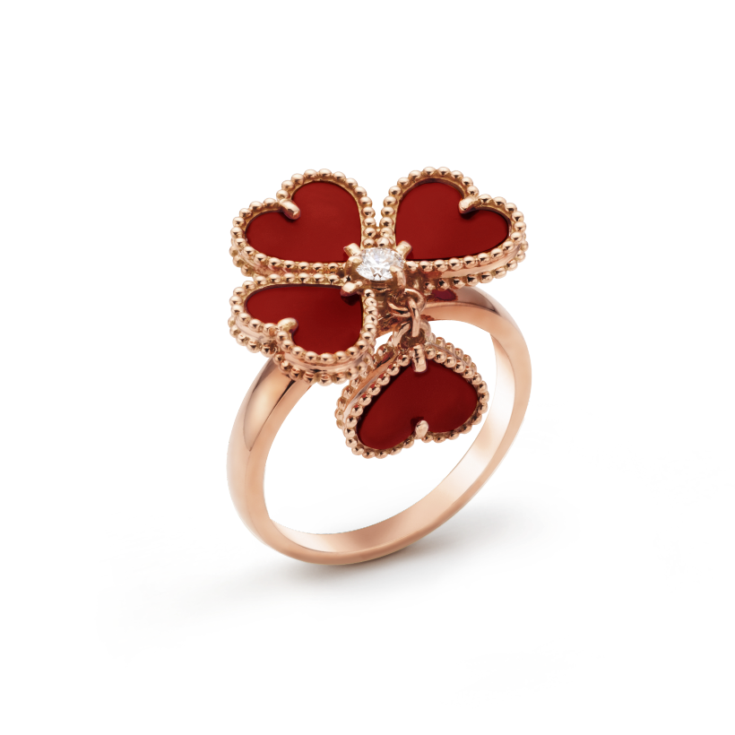 Van Cleef&Arpels Sweet Hearts Ring Rose Gold, Ruby