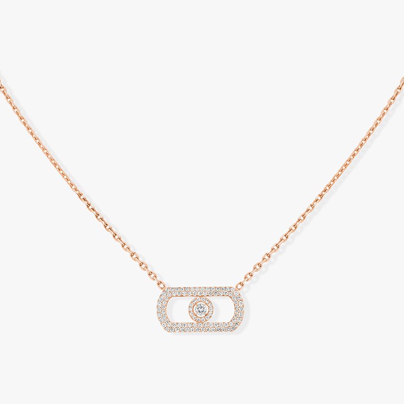 MESSIKA So Move Necklaces Inlaid Diamond Jewelry With Rose Gold