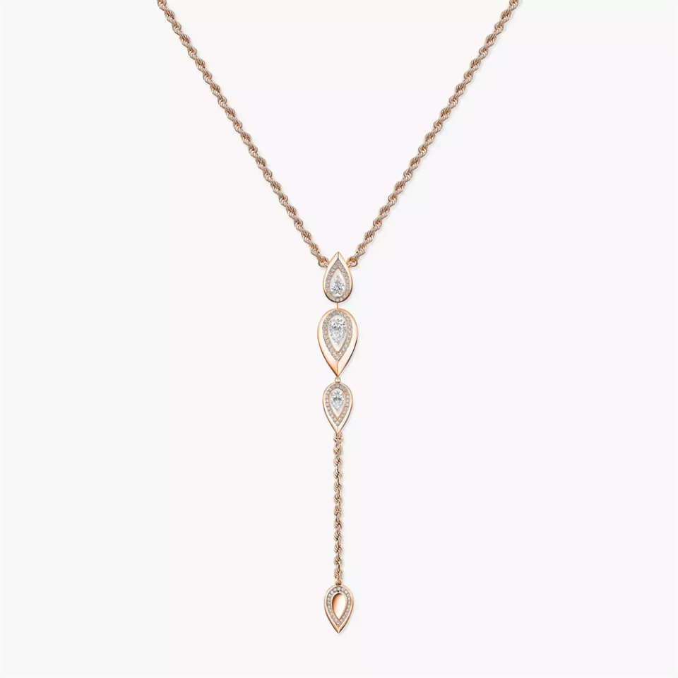 MESSIKA Fiery Necktie Necklaces With Rose Gold