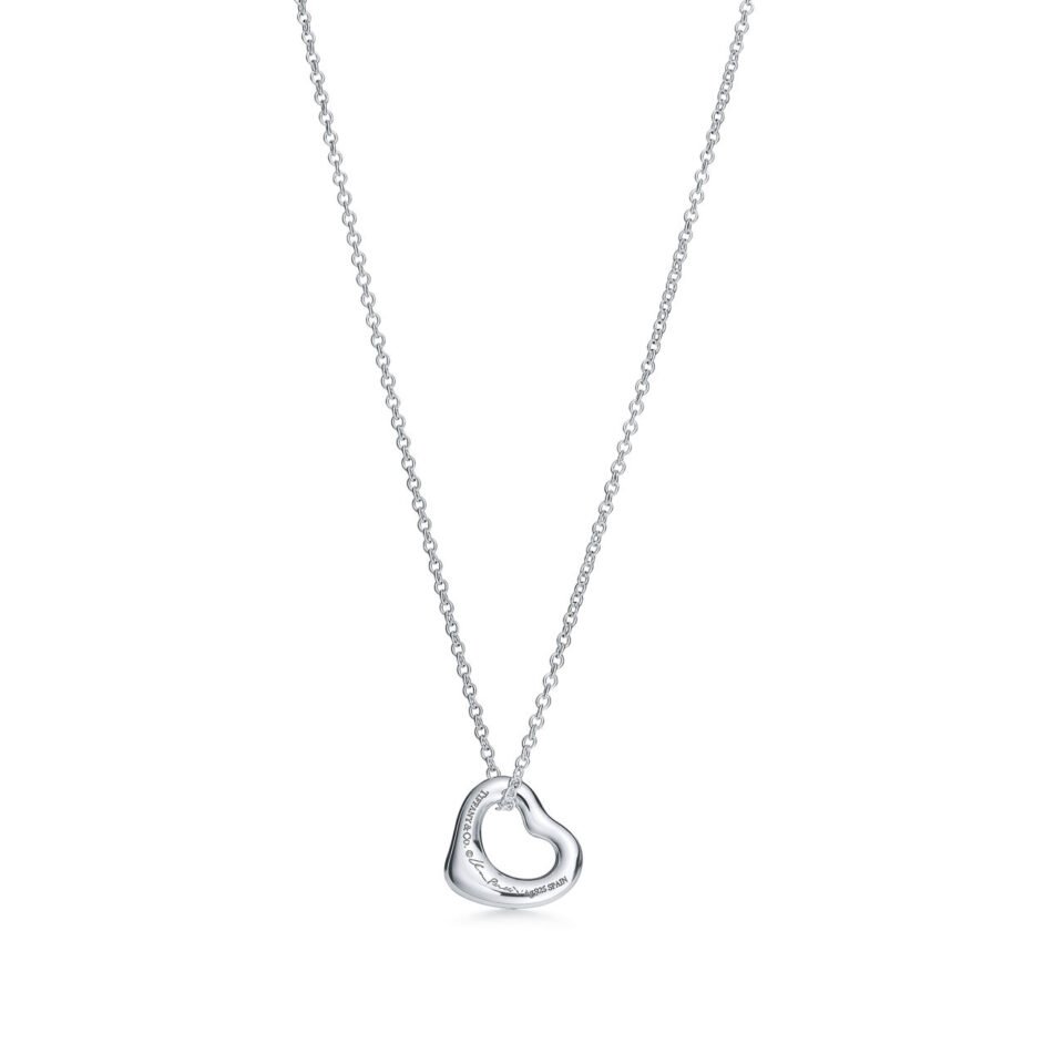 Tiffany Elsa Peretti ®  Series Open Heart Necklace Pure Silver