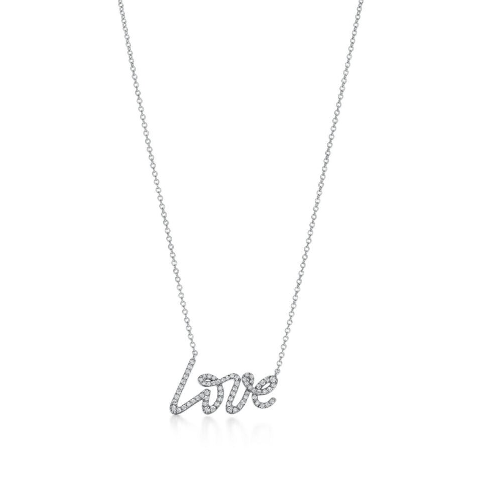 Tiffany Pure Silver S925 Paloma's Graffiti Series Love Necklace