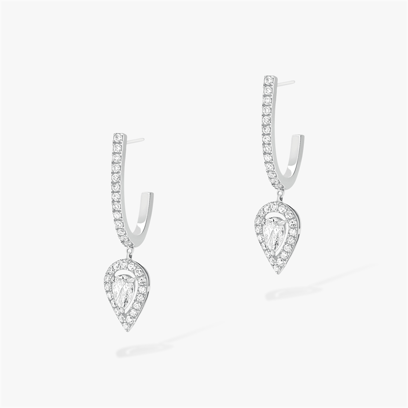 Messika Waterdrop Shaped Diamond Earrings With 925 Sterling Silver